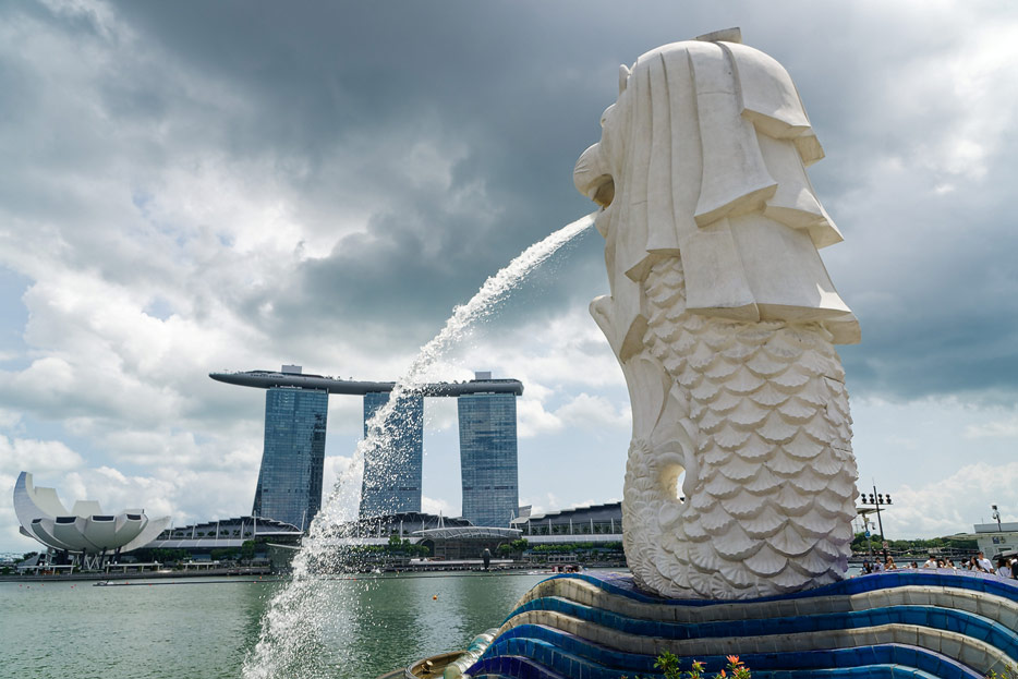 Marina Bay Sands, Merlion Park, Singapur