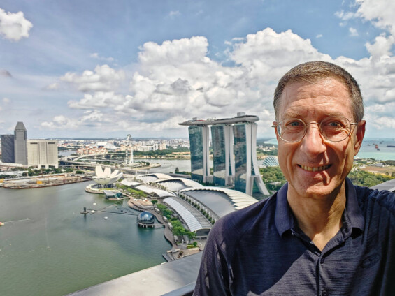 Blick von der Level 33 Bar, Singapur