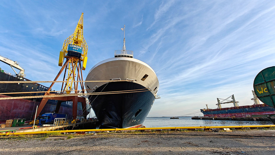 Vasco da Gama in der Lisnave-Werft, Setubal