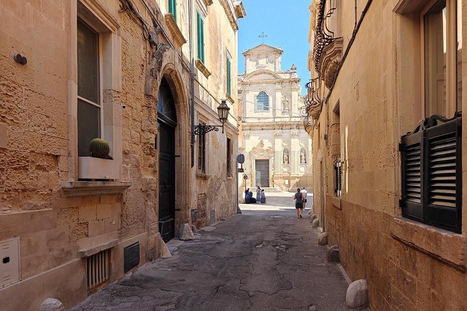 schattige Gassen in Lecce